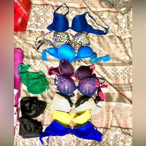 Lot of 11 Bras Candies, VS, LofF